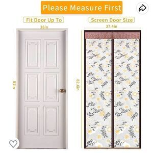 Magnetic self closing curtain/screen door.  Keep cool in summer/warm in winter